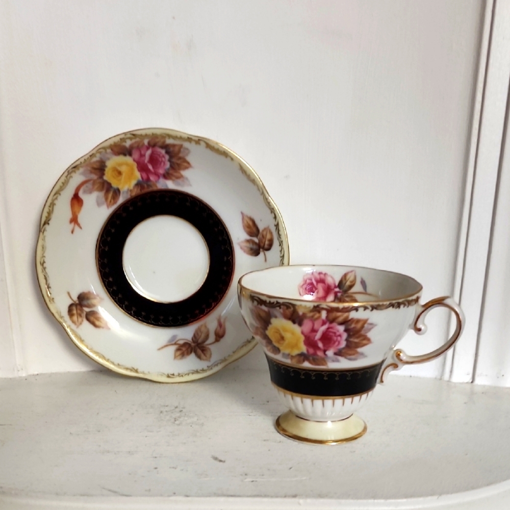 Shafford Hand Painted Japan Tea Cup and Saucer